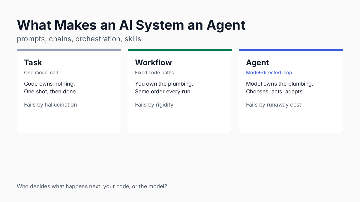 What Makes an AI System an Agent, and What Does Not